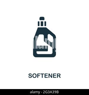 Symbol für Weichmacher. Monochromes einfaches Element aus der Housekeeping-Kollektion Creative Weichmacher Symbol für Web-Design, Vorlagen, Infografiken und vieles mehr Stock Vektor