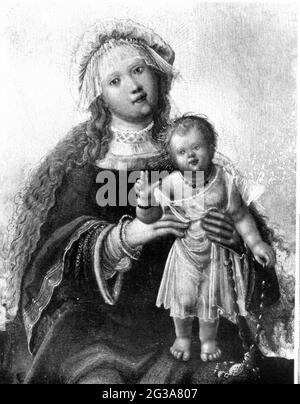 Religion, Christentum, Maria / Madonna mit Kind, Maria in der Herrlichkeit, Malerei, ZUSÄTZLICHE-RIGHTS-CLEARANCE-INFO-NOT-AVAILABLE Stockfoto