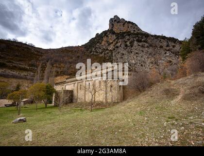 Kloster Santa María de Obarra (Ribagorza, Huesca, Aragon, Spanien) ESP: Monasterio de Santa María de Obarra (Ribagorza, Huesca, Aragón, España) Stockfoto