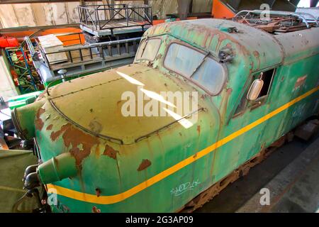 Asturias Eisenbahnmuseum, Museo del Ferrocarril de Asturias, Gijón, Asturien, Spanien, Europa Stockfoto