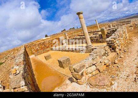 Archäologische Stätte Numancia, antike keltiberische Siedlung Numancia, Cerro de la Muela, Garray, Soria, Castilla y León, Spanien, Europa Stockfoto