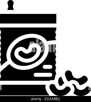 Bohnen glutenfreie Glyphe Symbol Vektor Illustration Stock Vektor