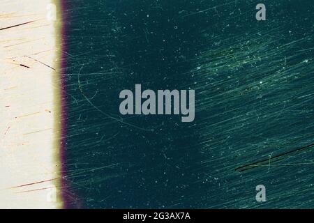 Entwickelt der Film Ende Hintergrund mit schweren Getreide und leichte Undichtigkeit Stockfoto