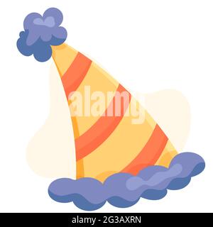 Geburtstagskappe. Hut für den Geburtstagskind. Vektorgrafik. Stock Vektor