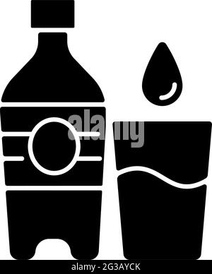 Symbol für schwarze Wasserfarbe Stock Vektor