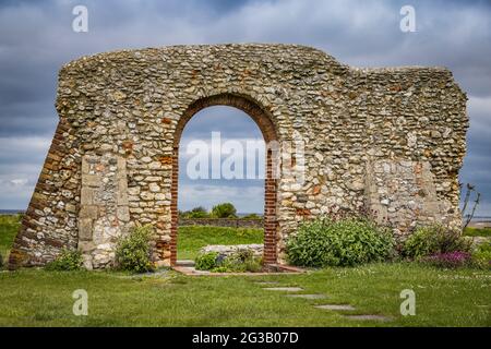 Ruinen der St. Edmund's Chapel, Hunstanton, Norfolk, England Stockfoto