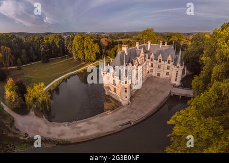 FRANKREICH - LOIRE-TAL - INDRE ET LOIRE (37) - SCHLOSS AZAY LE RIDEAU : Stockfoto