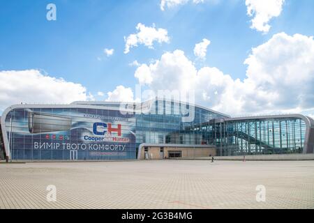 Lviv, Ukraine - 12. Mai 2019: Internationaler Flughafen Lviv Danylo Halytskyi Stockfoto