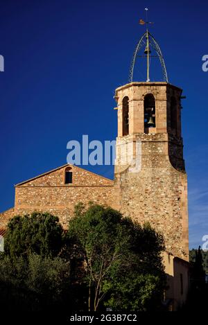 Kirche Sant Esteve de la Garriga (Vallès Oriental, Barcelona, Katalonien, Spanien) ESP: Parroquia de Sant Esteve de la Garriga (Cataluña, España) Stockfoto