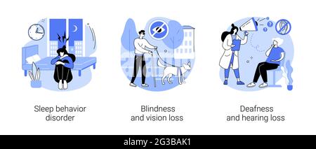 Gesundheitsprobleme abstrakte Konzept Vektor Illustrationen. Stock Vektor