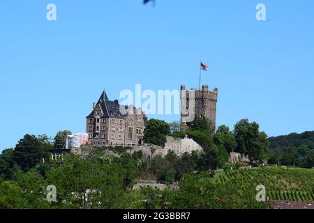 Burg Klopp in Bingen, Rheintal Stockfoto