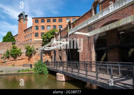 Lebensmittelgeschäft, Castlefield, Manchester. Eine historische Stätte in diesem urban Heritage Park rund um die Bridgewater und Rochdale Kanäle. Stockfoto