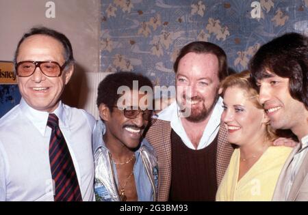 SID Luft, Sammy Davis Jr., Jack Haley Jr., Lorna Luft und Jake Hooker um die 1980er Jahre Credit: Ralph Dominguez/MediaPunch Stockfoto