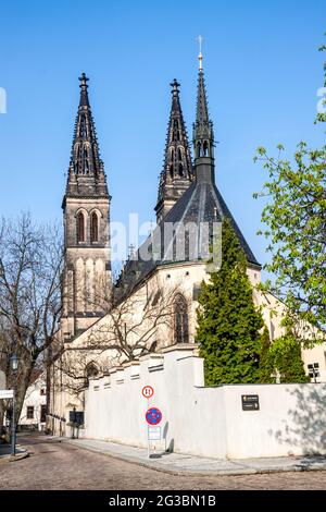 Basilika St. Peter und St. Paul bei Vysehrad in Prag, Tschechische Republik Stockfoto