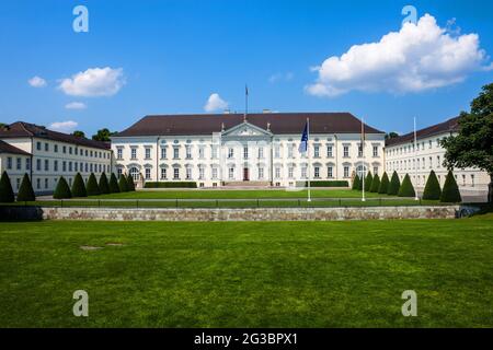 Bellevue Palace (Schloss Bellevue) in Berlin, die offizielle Residenz des Präsidenten von Deutschland Stockfoto