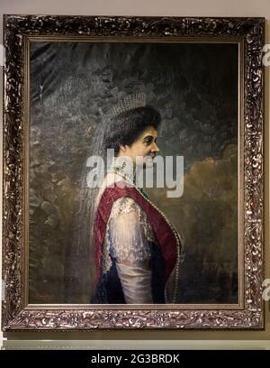 Prinzessin Eleonore Reuß zu Köstritz als Zarin von Bulgarien. Nationales Historisches Museum in Sofia, Bulgarien Stockfoto