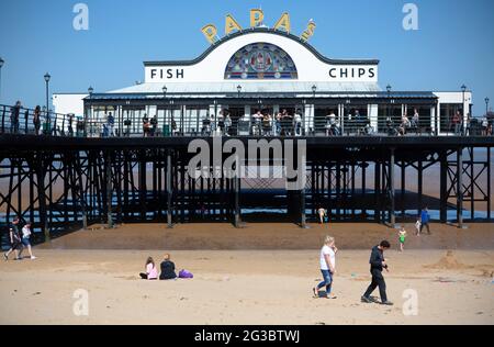 Cleethorpes Strand in North Lincolnshire. Stockfoto