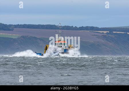 Schiff im Sturm Stockfoto