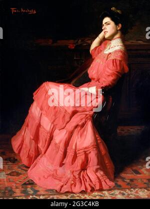 Thomas Anshutz. Gemälde mit dem Titel „EINE Rose“ von Thomas Pollock Anshutz (1851-1912), Öl auf Leinwand, 1907 Stockfoto
