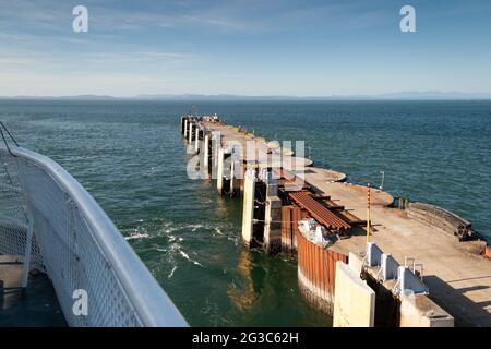 Abfahrt vom Hafen von Vancouver nach Victoria Stockfoto