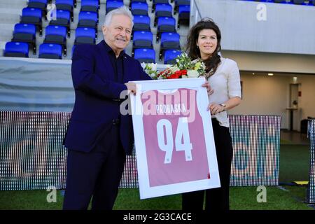 Wien, Österreich. 14. Juni 2021. Beim Freundschaftsspiel Womens International zwischen Österreich und Italien in der Wiener Neustadt Arena in Wien, Österreich. Kredit: SPP Sport Pressefoto. /Alamy Live News Stockfoto