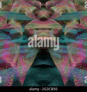 Ein abstraktes psychedelisch-3d-Hintergrundbild. Stockfoto