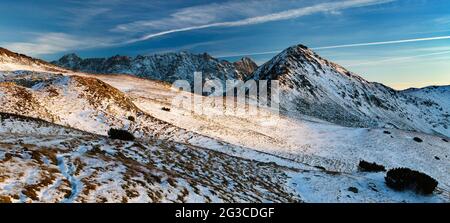 Abendansicht aus der Tatra - Slowakei Stockfoto