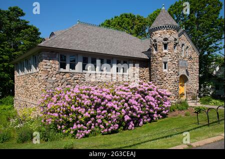 The Ogunquit Memorial Library (1897) - Ogunquit, Maine, USA Stockfoto