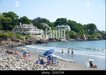 York Beach, York, Maine, USA an einem späten Frühlingstag Stockfoto