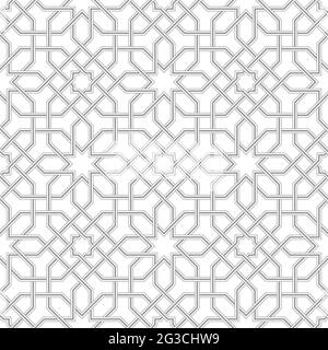 Nahtloses geometrisches Muster mit hellgrauem Hintergrund, Vektorgrafik Stock Vektor