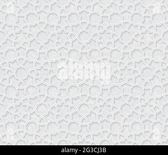 Geometrische florales Muster mit Hellgrauen Grunge Hintergrund, Vector Illustration Stock Vektor