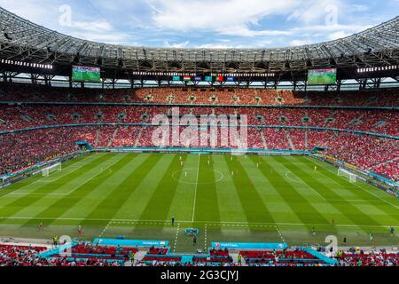 BUDAPEST, UNGARN - 15. JUNI: Gesamtansicht des Spielfelds während des UEFA Euro 2020 Championship Group F-Spiels zwischen Ungarn und Portugal am 15. Juni 2021 in Budapest, Ungarn. (Foto nach MB-Medien) Stockfoto