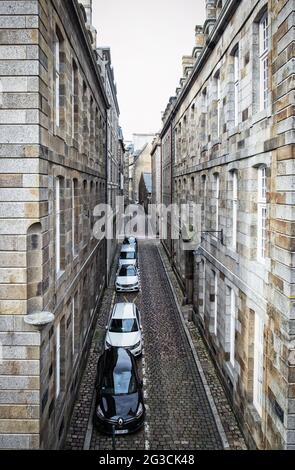 St-Malo, Frankreich, September 2020, Blick auf die Feydeau Straße von den Stadtmauern Stockfoto