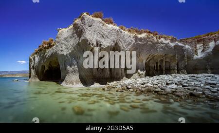 Geheimnisvolle Steinsäulen des Sees Crawley, Kalifornien, USA Stockfoto