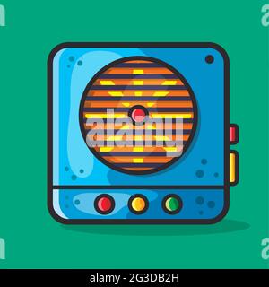 Ventilator Conditioner elektronische Vektor-Illustration in flachem Stil Stock Vektor