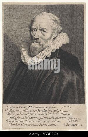 Porträt von Jacob Matham. Porträt des Haarlem-Kupferstechers Jacob Matham. Stockfoto