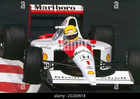 Ayrton Senna. Grand Prix von Kanada 1991 Stockfoto