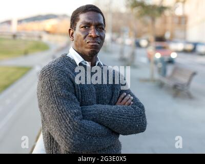 Portrait von afrikanisch-amerikanischer Mann Stockfoto