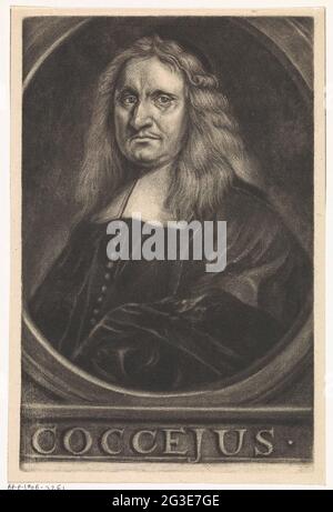 Porträt von Johannes Cocceius. Johannes Coch (Cocceius), deutsch-niederländischer Theologe, Philologe und Professor in Folge Bremen, Franeker und Leiden. Stockfoto