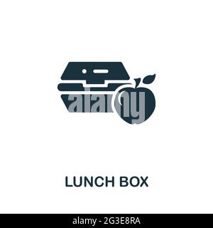 Symbol für die Lunchbox. Monochromes einfaches Element aus der Verpackungskollektion. Creative Lunch Box Icon für Webdesign, Vorlagen, Infografiken und mehr Stock Vektor