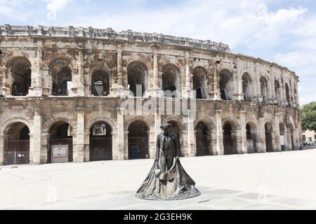 Arena von Nîmes in Frankreich Stockfoto