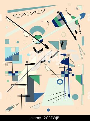 Abstrakt bunten Hintergrund, Phantasie geschwungene Formen türkis grün grau Stock Vektor