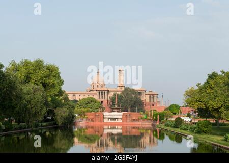 Zentrales Sekretariat und President's Estate, Neu-Delhi, Indien Stockfoto