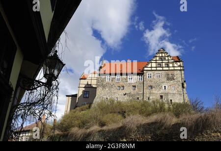 Stiftskirche St. Servatius und das Schloss Quedlinburg Stockfoto