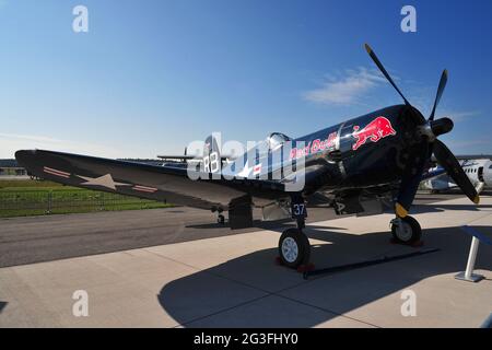 Chance Vought F4U-F Corsair von Flying Bulls Stockfoto