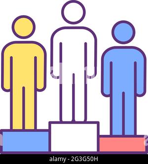 Weißes Farbsymbol „Supremacy RGB“ Stock Vektor