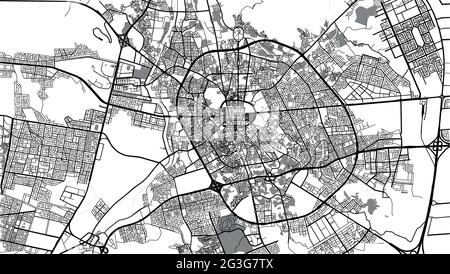 Städtischer Vektor-Stadtplan von Sultanah, Saudi-Arabien, Naher Osten Stock Vektor