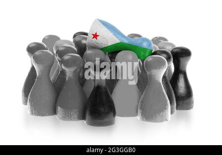 Eine einzigartige Figur auf gemeinsame Bauern Stockfoto