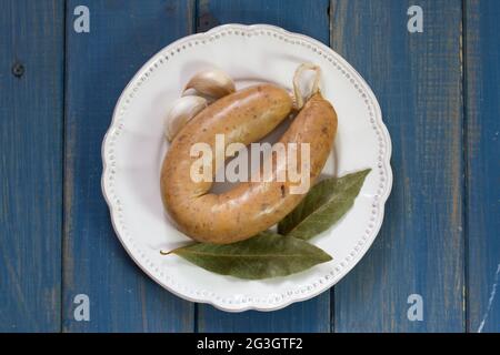 Geräucherte portugiesische Wurst Stockfoto