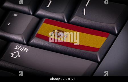 Markierung auf der Tastatur Stockfoto